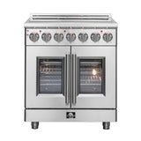 Forno Massimo Freestanding French Door Electric Range, True Convection Oven