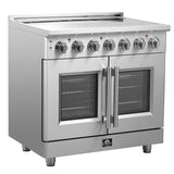 Forno Massimo Freestanding French Door Electric Range, True Convection Oven