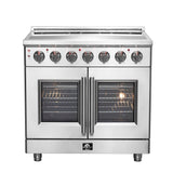 Forno Massimo Freestanding French Door Electric Range, True Convection Oven
