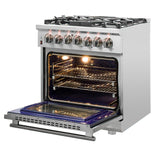 Forno Massimo Freestanding Dual Fuel Range, Double Convection Ovens