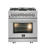 Forno Massimo Freestanding Dual Fuel Range, Double Convection Ovens