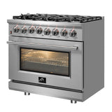 Forno Massimo Freestanding Dual Fuel Range, Double Convection Ovens