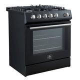 Forno Leonardo Espresso 30-Inch Gas Range, 5 Burners, 39,500 BTU, 5 cu.ft Convection Oven