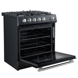 Forno Leonardo Espresso 30-Inch Gas Range, 5 Burners, 39,500 BTU, 5 cu.ft Convection Oven