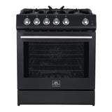 Forno Leonardo Espresso 30-Inch Gas Range, 5 Burners, 39,500 BTU, 5 cu.ft Convection Oven