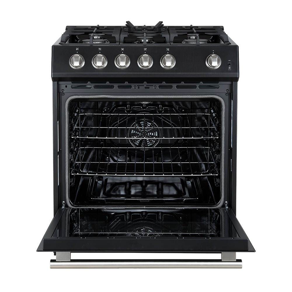 Forno Leonardo Espresso 30-Inch Gas Range, 5 Burners, 39,500 BTU, 5 cu.ft Convection Oven