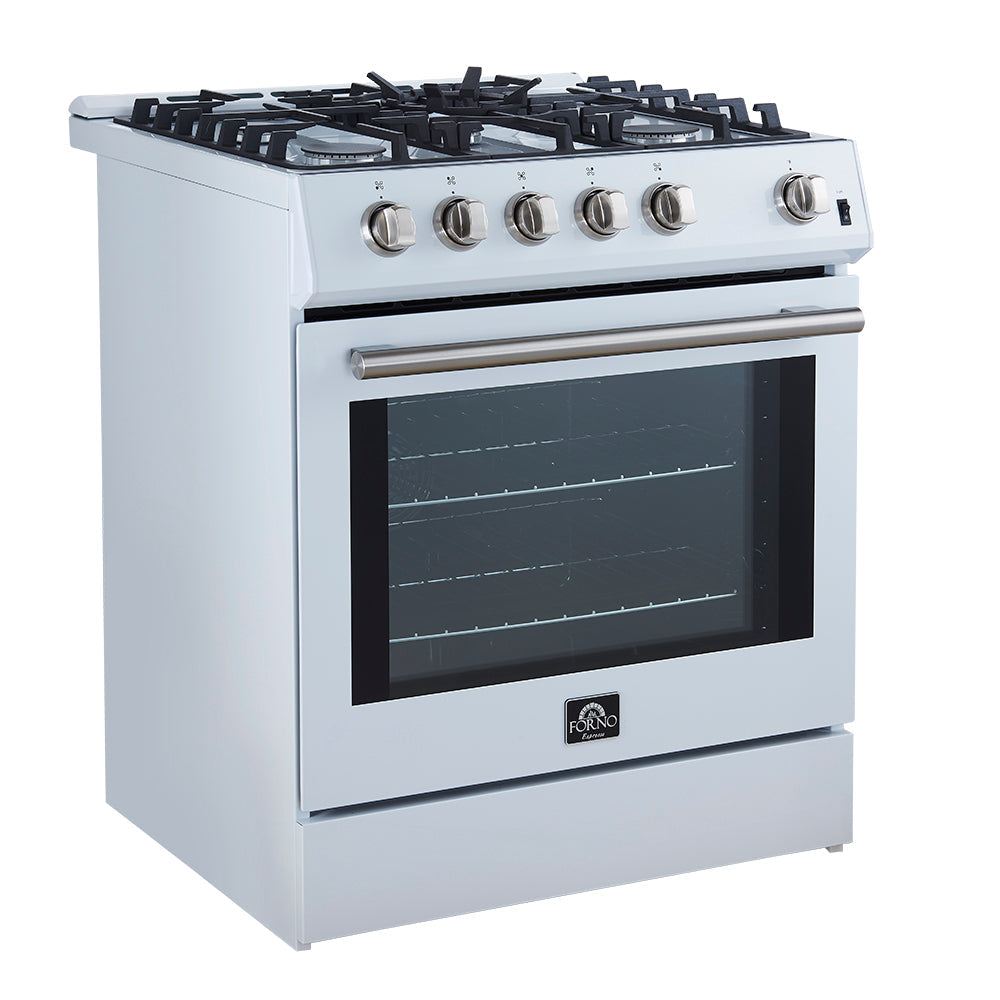 Forno Leonardo Espresso 30-Inch Gas Range, 5 Burners, 39,500 BTU, 5 cu.ft Convection Oven