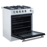 Forno Leonardo Espresso 30-Inch Gas Range, 5 Burners, 39,500 BTU, 5 cu.ft Convection Oven