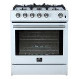 Forno Leonardo Espresso 30-Inch Gas Range, 5 Burners, 39,500 BTU, 5 cu.ft Convection Oven