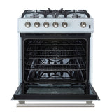 Forno Leonardo Espresso 30-Inch Gas Range, 5 Burners, 39,500 BTU, 5 cu.ft Convection Oven