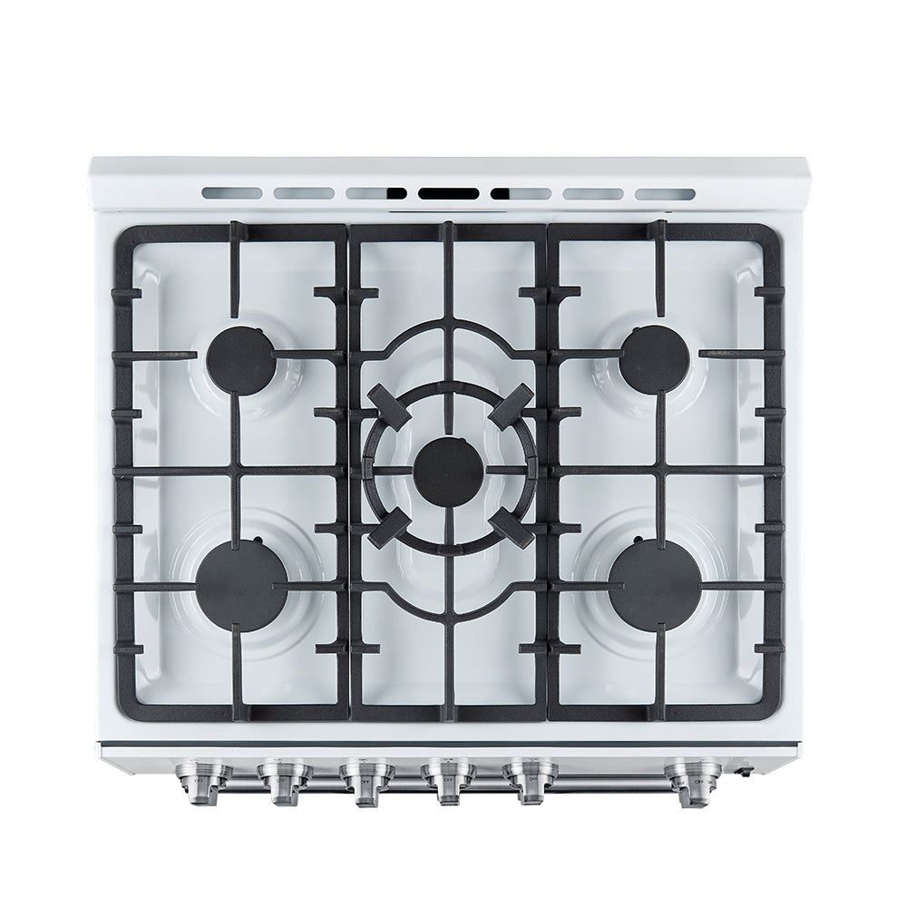 Forno Leonardo Espresso 30-Inch Gas Range, 5 Burners, 39,500 BTU, 5 cu.ft Convection Oven