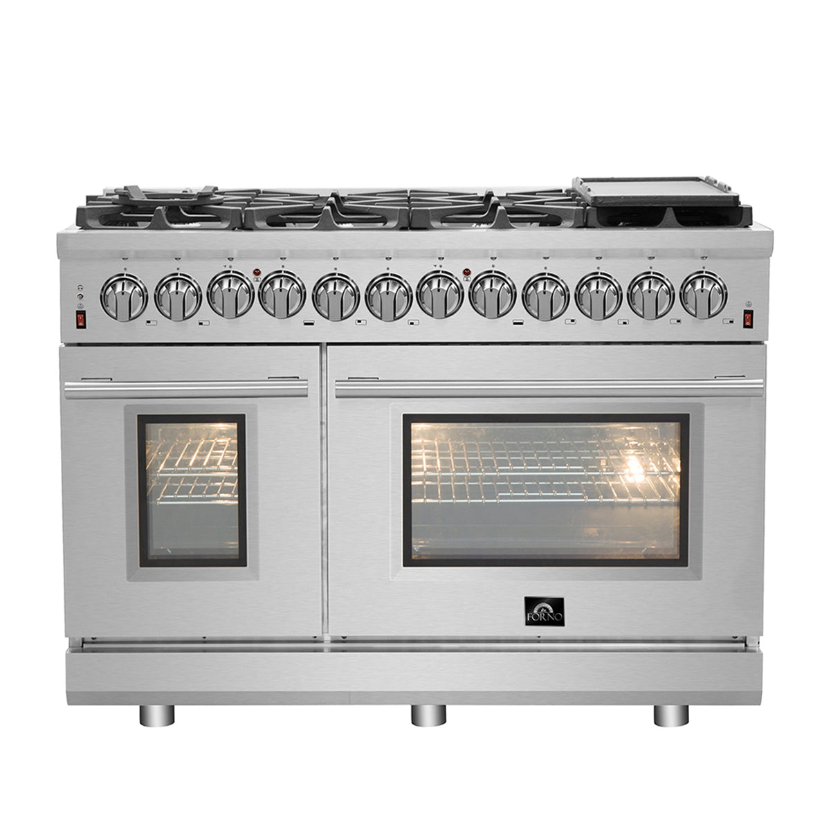 Forno Massimo Freestanding Dual Fuel Range, Double Convection Ovens