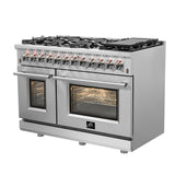 Forno Massimo Freestanding Dual Fuel Range, Double Convection Ovens