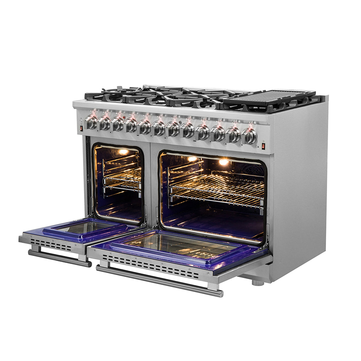 Forno Massimo Freestanding Dual Fuel Range, Double Convection Ovens