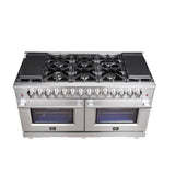 Forno Massimo Freestanding Dual Fuel Range, Double Convection Ovens