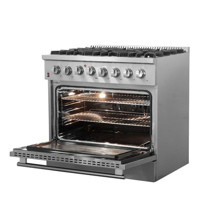 Forno Galiano Freestanding Dual Fuel Range, Double Convection Ovens