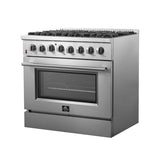 Forno Galiano Freestanding Dual Fuel Range, Double Convection Ovens