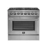 Forno Galiano Freestanding Dual Fuel Range, Double Convection Ovens