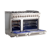Forno Capriasca 48-Inch Freestanding Dual Fuel Range, 8 Burners, True Convection Oven