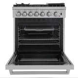 Forno Lazio 30-Inch Freestanding Dual Fuel Range, 5 Burners, True Convection Oven