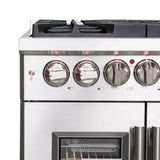 Forno Massimo Freestanding French Door Dual Fuel Range, True Convection Oven