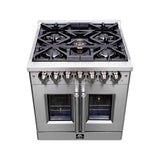 Forno Massimo Freestanding French Door Dual Fuel Range, True Convection Oven