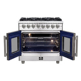 Forno Massimo Freestanding French Door Dual Fuel Range, True Convection Oven