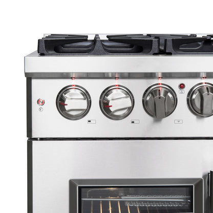 Forno Massimo Freestanding French Door Dual Fuel Range, True Convection Oven