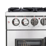 Forno Massimo Freestanding French Door Dual Fuel Range, True Convection Oven