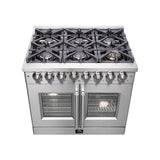 Forno Massimo Freestanding French Door Dual Fuel Range, True Convection Oven
