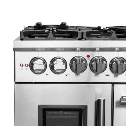 Forno Massimo Freestanding French Door Dual Fuel Range, True Convection Oven