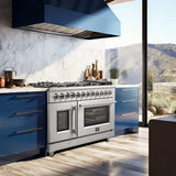Forno Massimo Freestanding French Door Dual Fuel Range, True Convection Oven