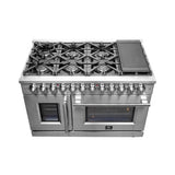 Forno Massimo Freestanding French Door Dual Fuel Range, True Convection Oven