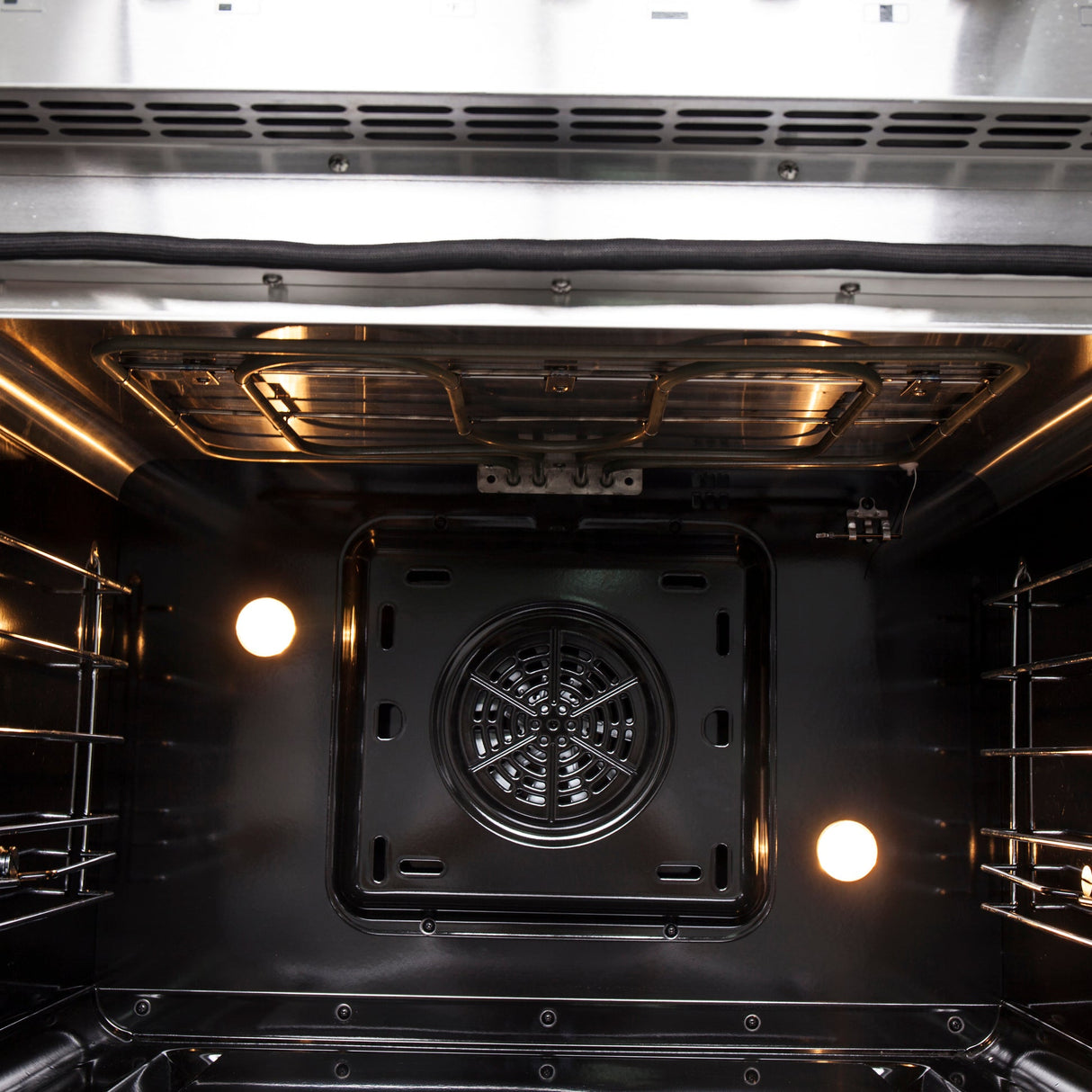 Forno Galiano French Door Dual Fuel Range All Stainless Steel, True Convection Oven