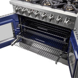 Forno Capriasca Freestanding French Door Dual Fuel Range, True Convection Oven
