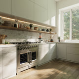 Forno Capriasca Freestanding French Door Dual Fuel Range, True Convection Oven