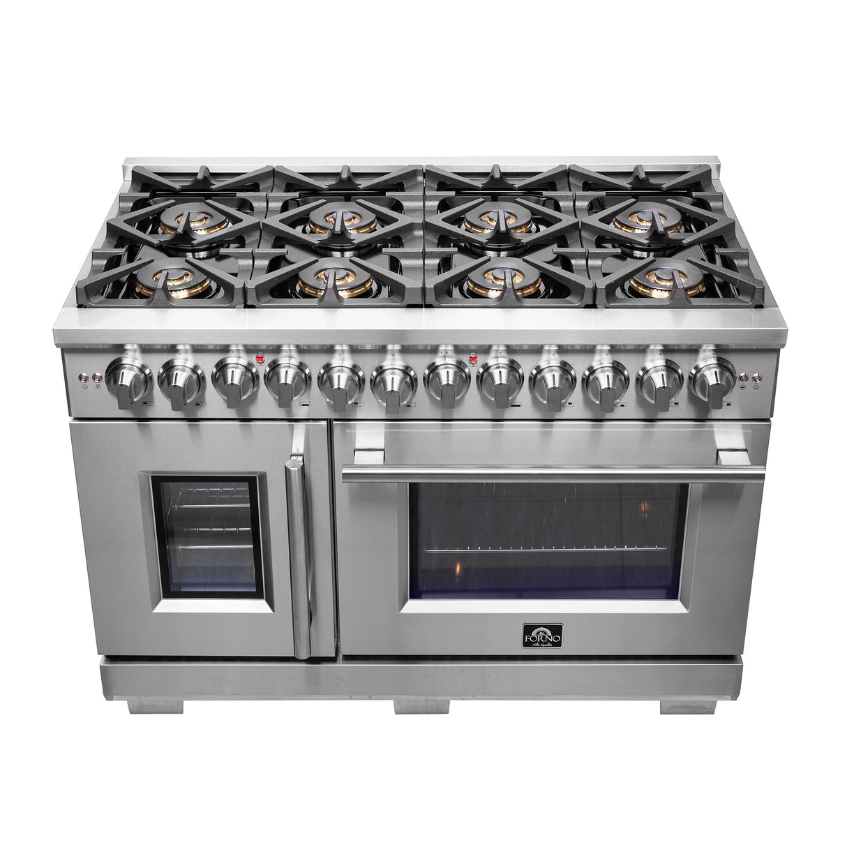 Forno Capriasca Freestanding French Door Dual Fuel Range, True Convection Oven