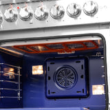 Forno Capriasca Freestanding French Door Dual Fuel Range, True Convection Oven
