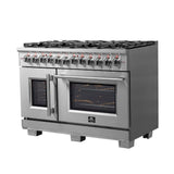 Forno Capriasca Freestanding French Door Dual Fuel Range, True Convection Oven