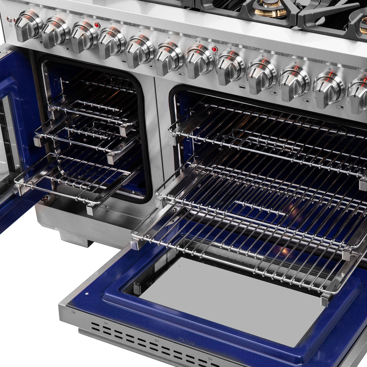 Forno Capriasca Freestanding French Door Dual Fuel Range, True Convection Oven