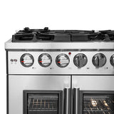 Forno Massimo Freestanding French Door Gas Range, Convection Oven, Energy Efficient