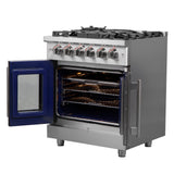 Forno Massimo Freestanding French Door Gas Range, Convection Oven, Energy Efficient