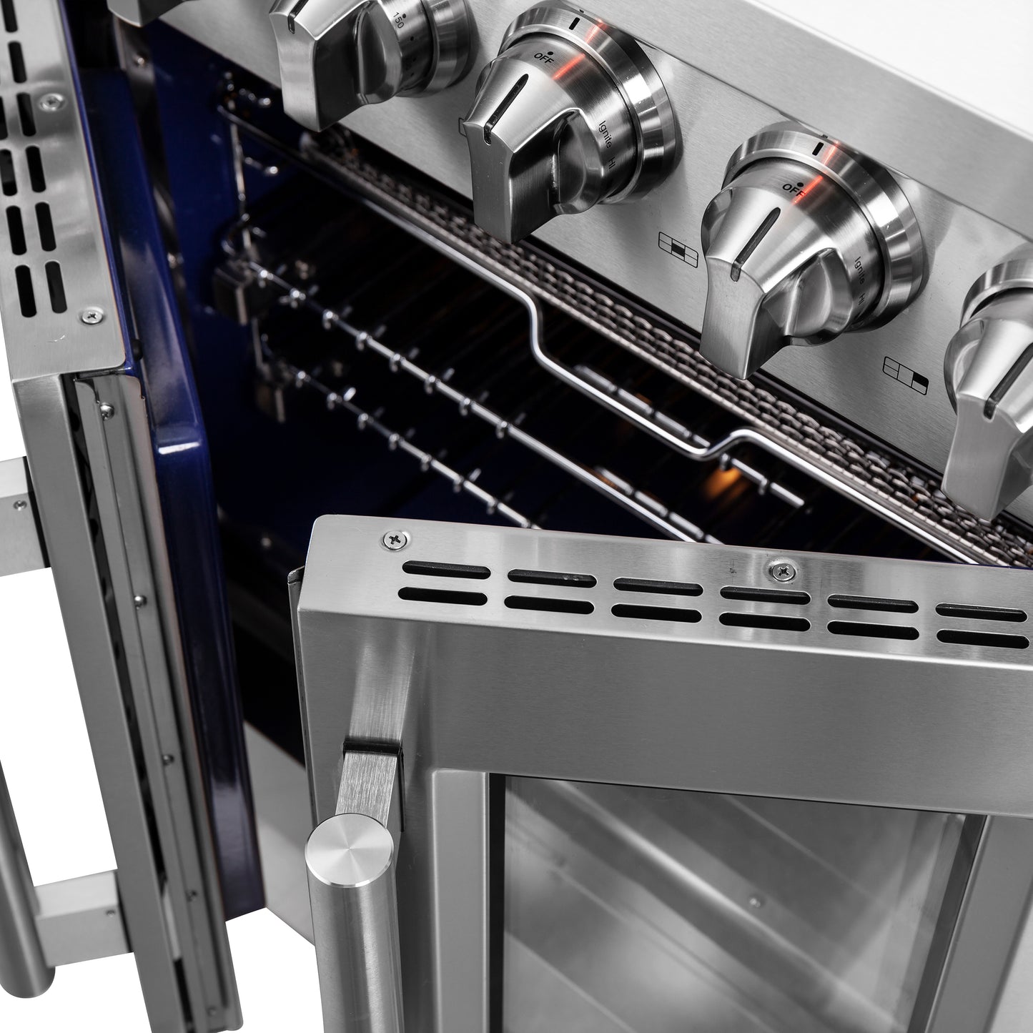 Forno Massimo Freestanding French Door Gas Range, Convection Oven, Energy Efficient