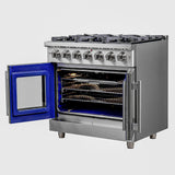 Forno Massimo Freestanding French Door Gas Range, Convection Oven, Energy Efficient