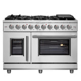 Forno Massimo Freestanding French Door Gas Range, Convection Oven, Energy Efficient