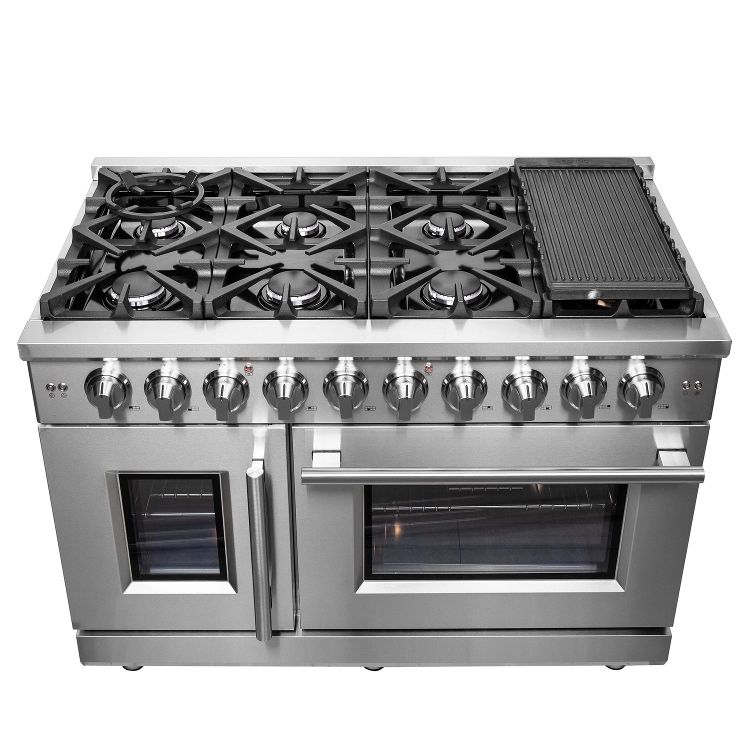Forno Massimo Freestanding French Door Gas Range, Convection Oven, Energy Efficient