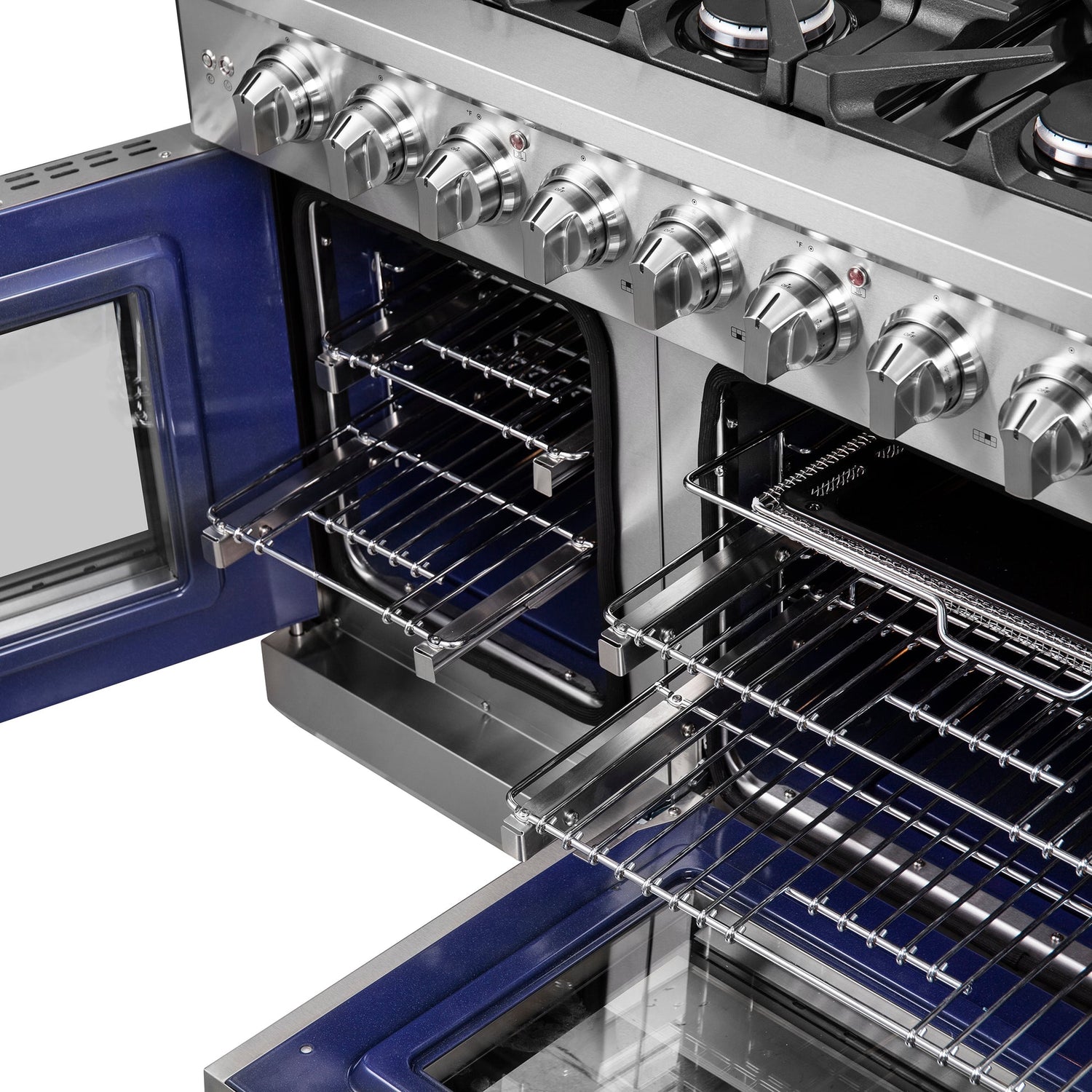 Forno Massimo Freestanding French Door Gas Range, Convection Oven, Energy Efficient