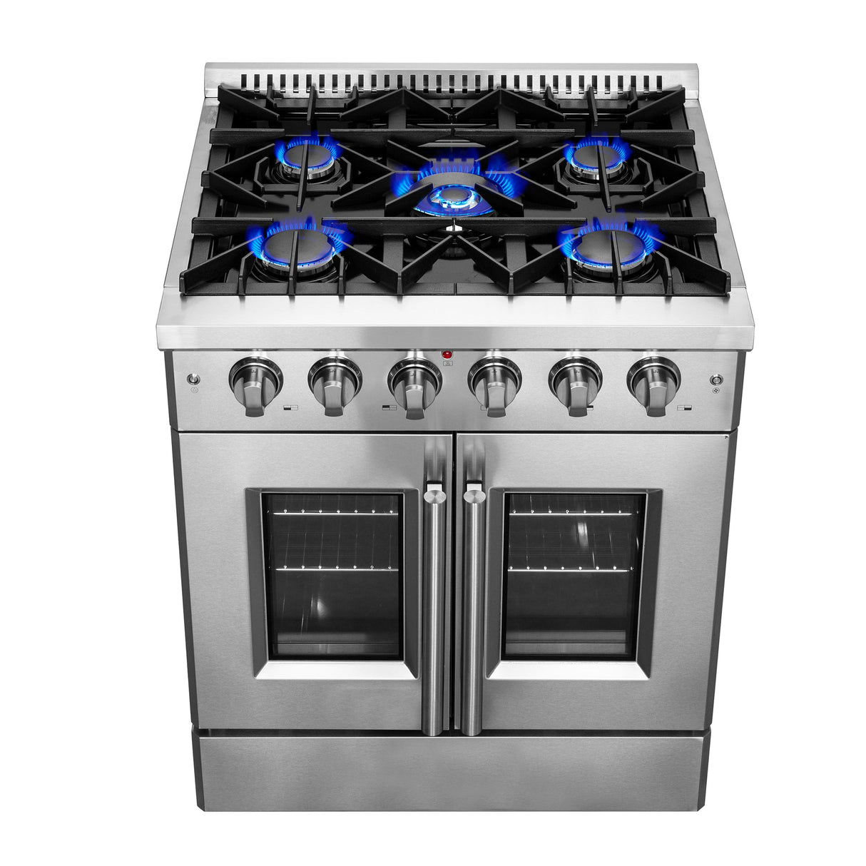 Forno Galiano Freestanding French Door Gas Range, Convection Oven, Energy Efficient