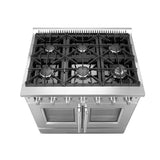 Forno Galiano Freestanding French Door Gas Range, Convection Oven, Energy Efficient