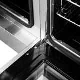 Forno Galiano 48-Inch Freestanding French Door Gas Range, 8 Burners, Griddle, Convection Oven
